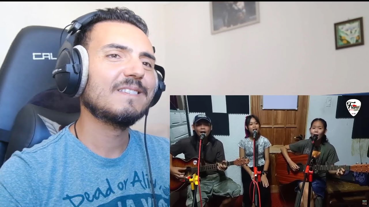 CHIQUITITA_(abba) Acoustic Trio cover Father & Kids @FRANZRhythm Reaction
