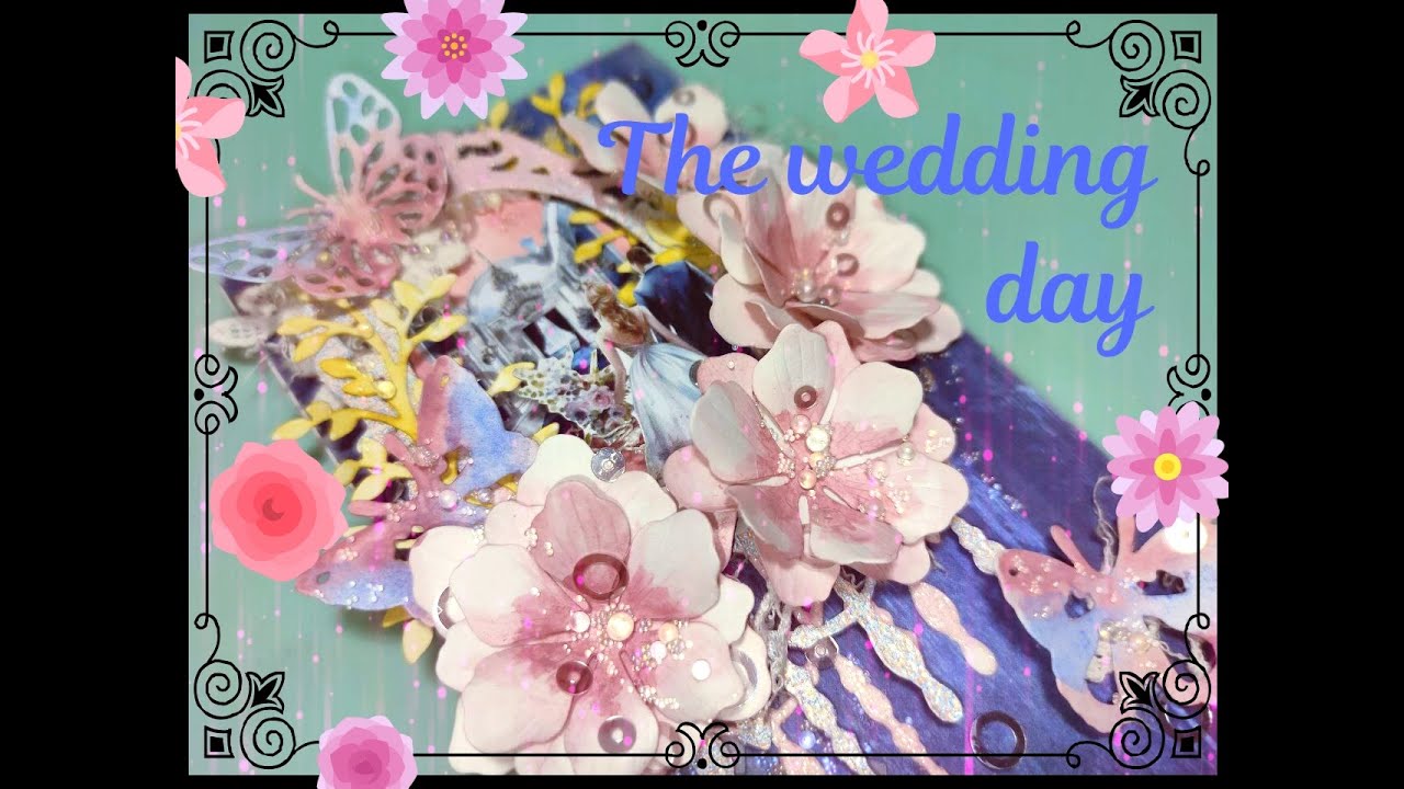 Открытка конвертик для денег на свадьбу DIY Scrapbooking card wedding