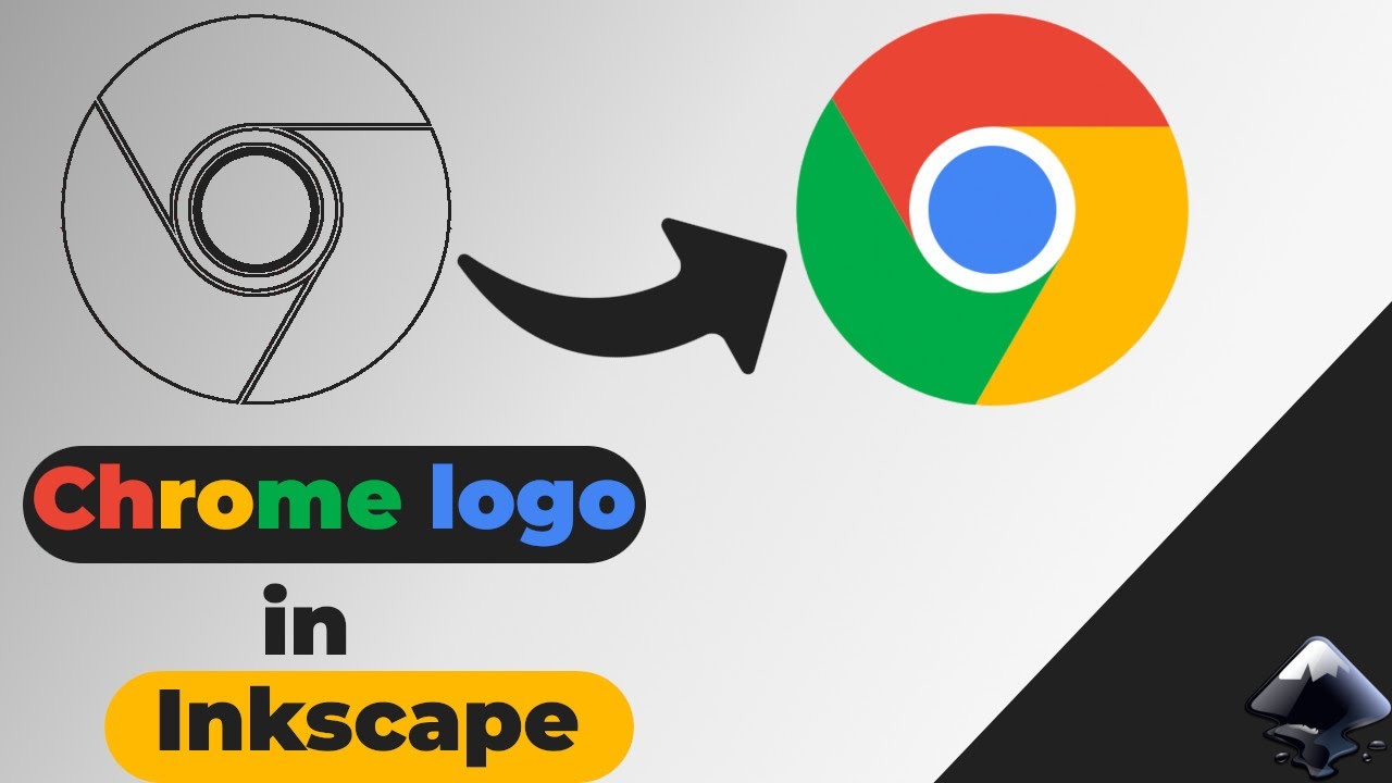 🤯This is how the Chrome logo is made? 😨 | Inkscape design | logo design