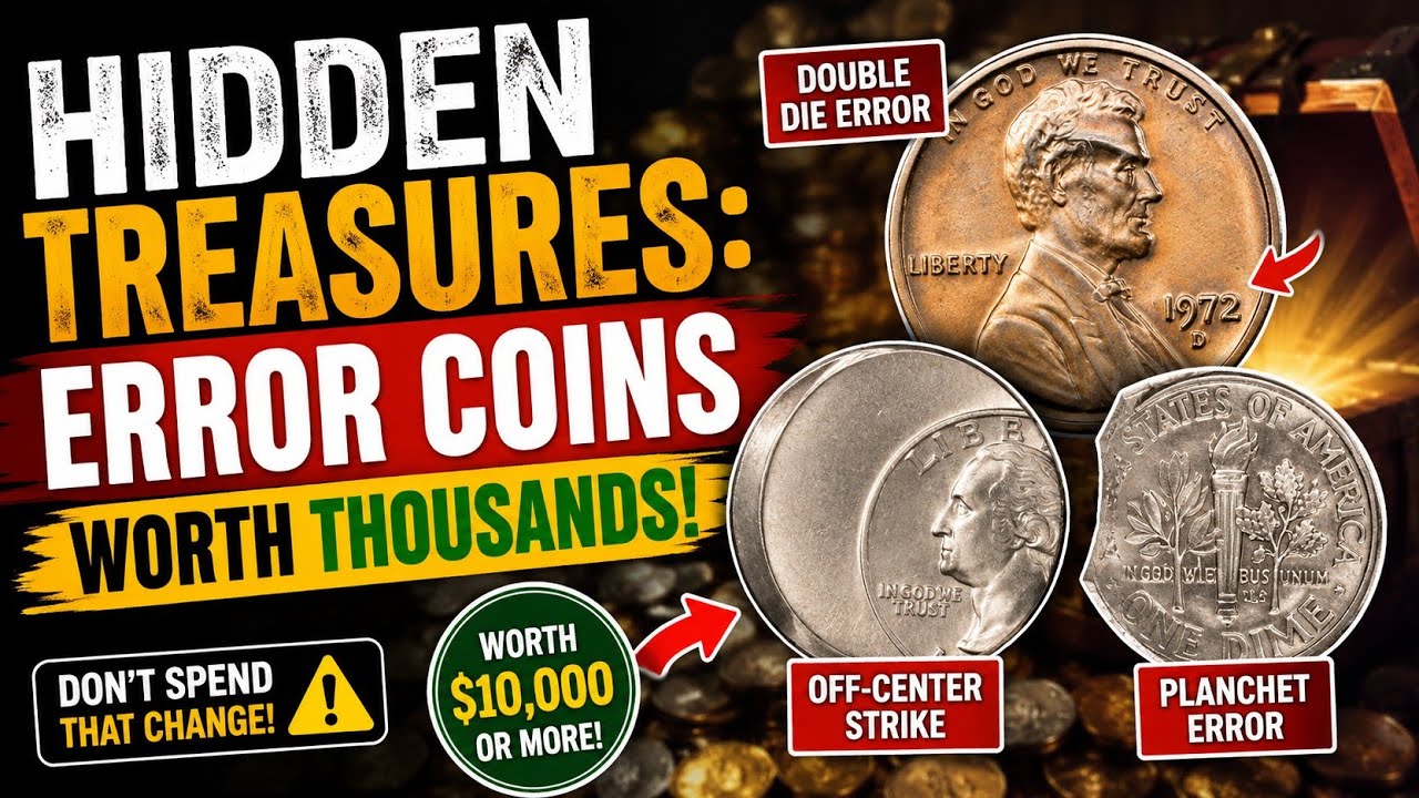 These Error Coins Are Worth Thousands of Dollars  Check Your Pocket Change Before You Spend It! ⚠️🪙💰