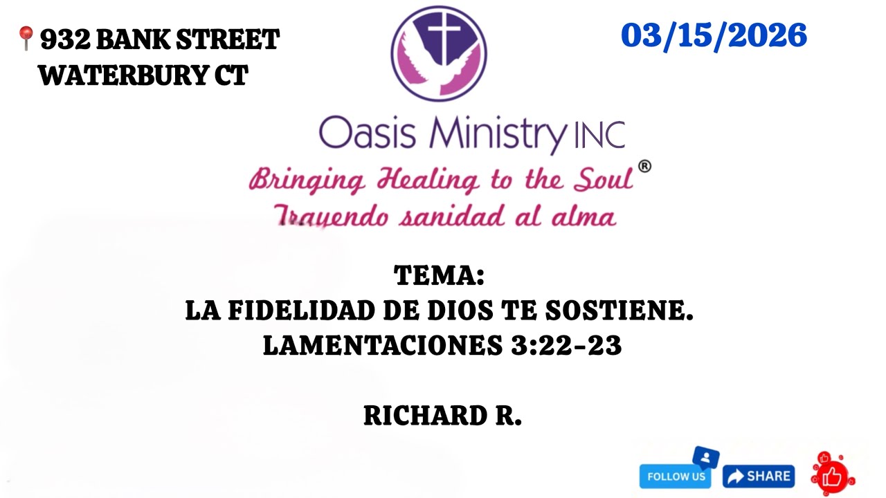 TEMA:LA FIDELIDAD DE DIOS TE SOSTIENE. LAMENTACIONES 3:22-23 
