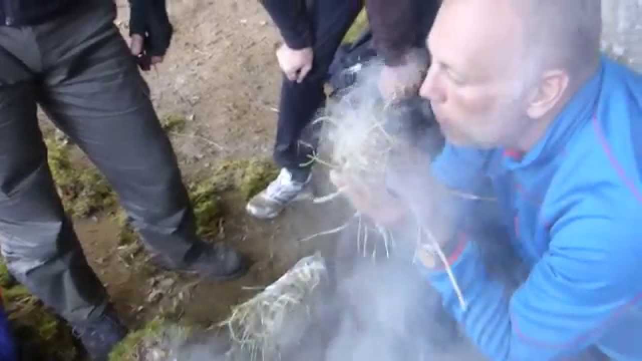 feu par friction en situation de survie