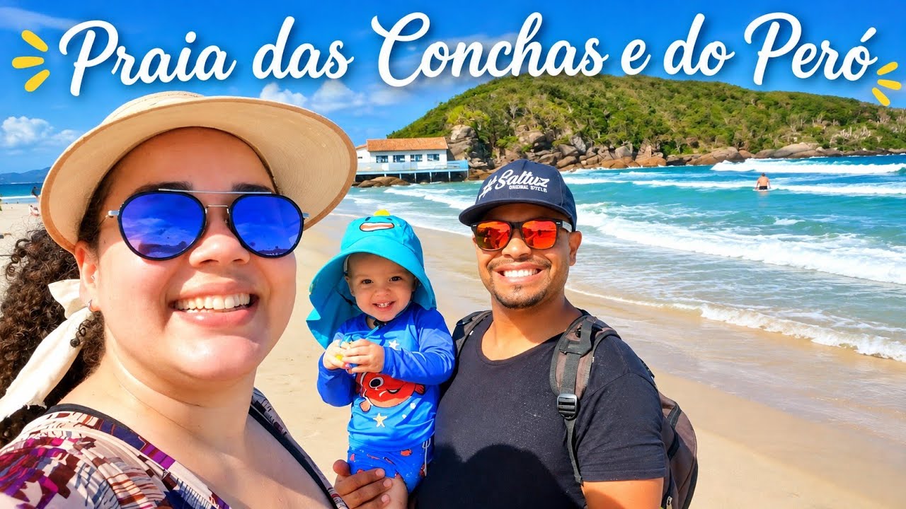 PRAIA DAS CONCHAS E PRAIA DO PERÓ EM CABO FRIO RJ - NOSSO BEBÊ CONHECENDO O MAR 💙