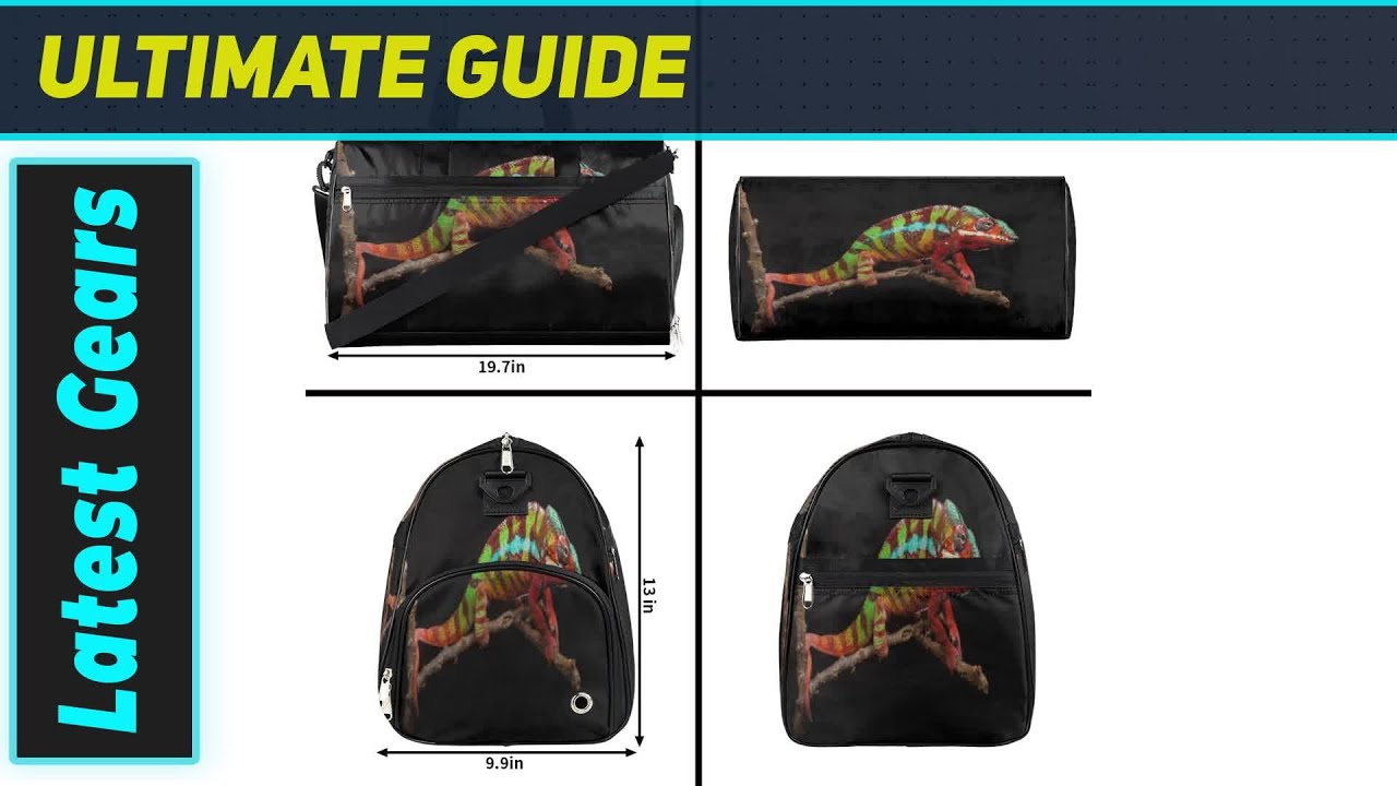 `Chameleon Painting Gym Bag: The Ultimate Organized Carryall!