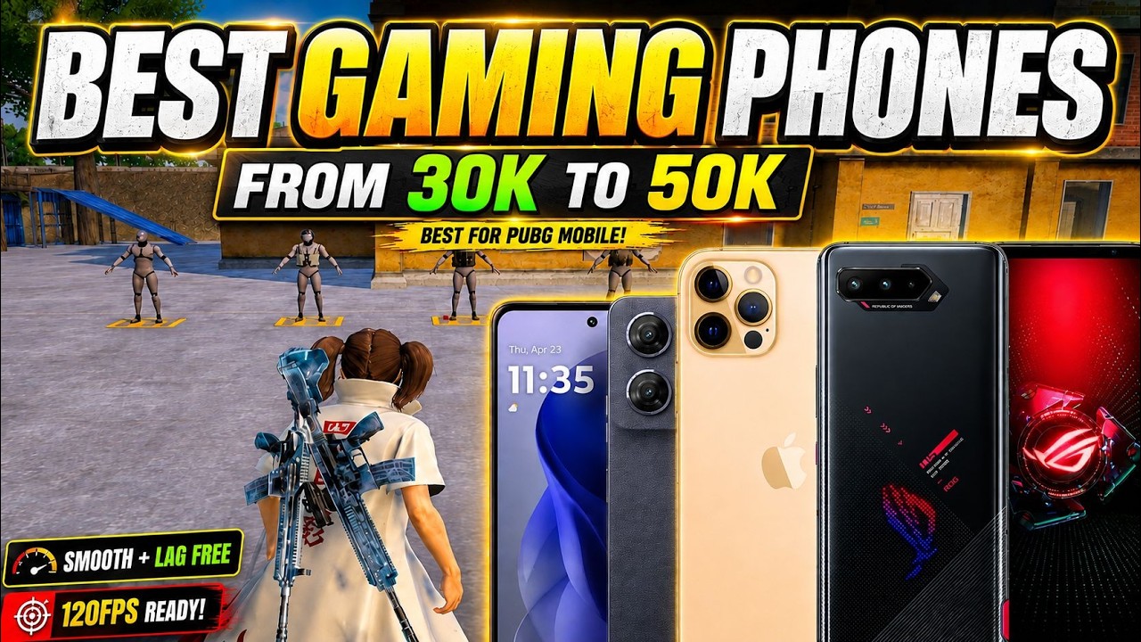 Top 5 Gaming phones 30k To 50k For pubg 🔥 | Best gaming phones 2026 for gaming 120fps .