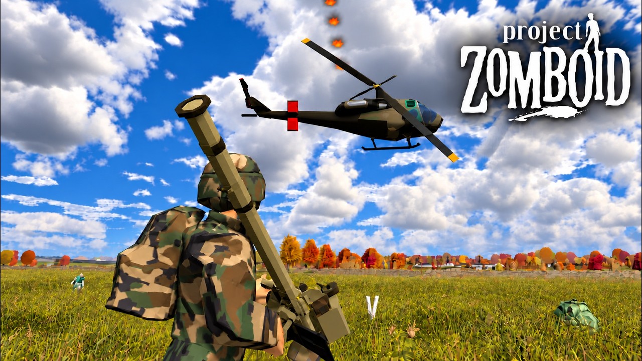 SHOOT DOWN THE HELICOPTER in First Person Project Zomboid (3D) | Project Viewpoint