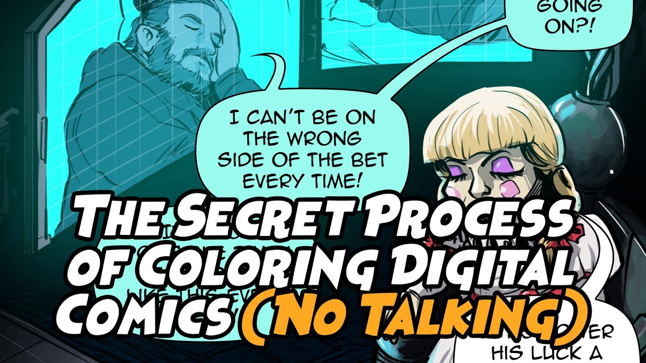 Only 5 Minutes! The Process of Coloring Comics panel in Photoshop
