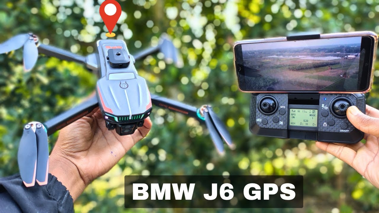 BMW J6 GPS DRONE WITH DUAL CAMERA & MINI DISPLAY IN REMOTE 🔥