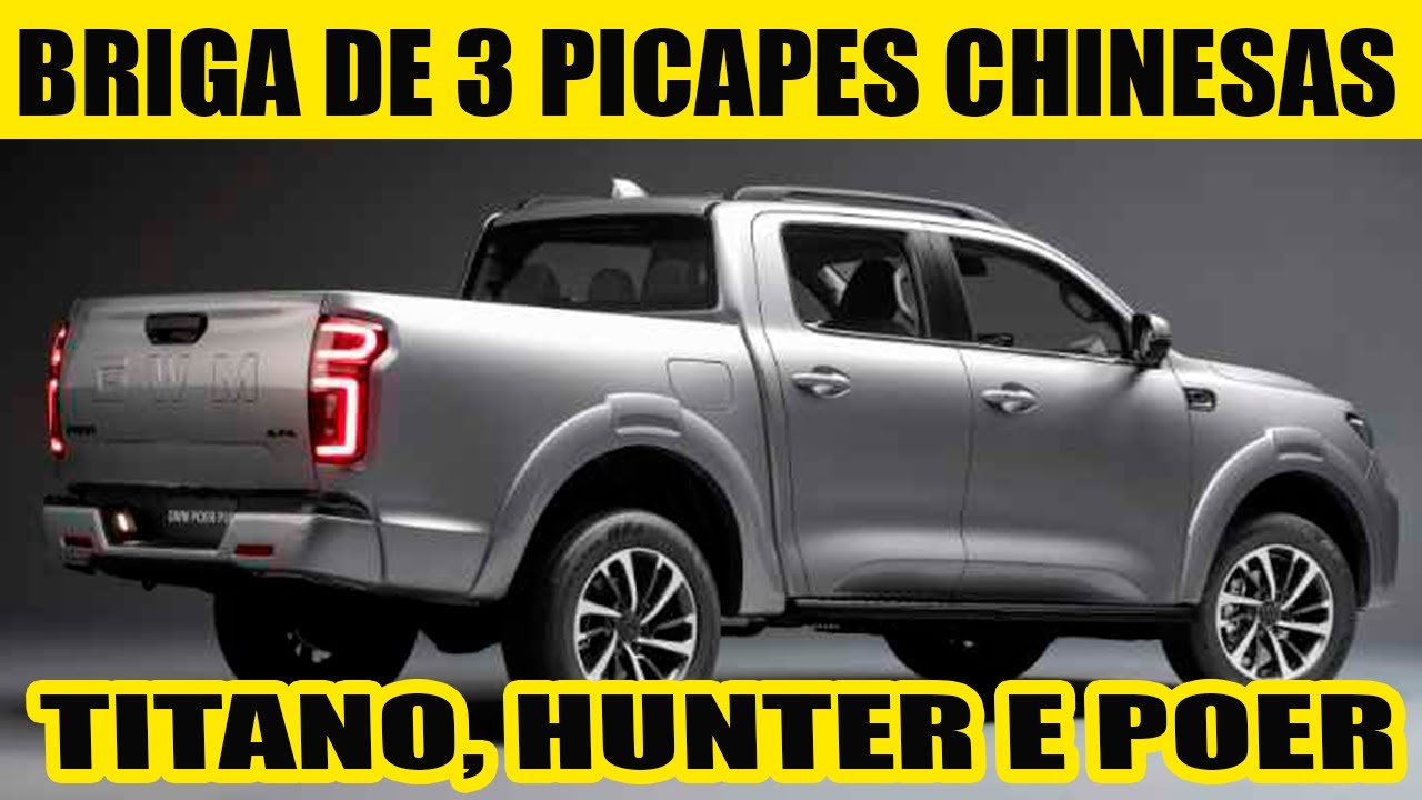 BRIGA DE 3 PICAPES CHINESAS - FIAT TITANO, JAC HUNTER E GWM POER