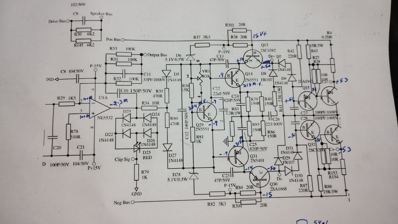 CA 20 driver circuit diagram bais voltage setting