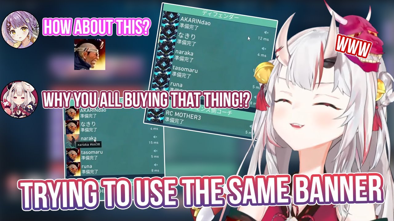 The Team Tries to Use the Same Banners, But Can't Find the Right Banners  [Hololive/Nakiri Ayame]
