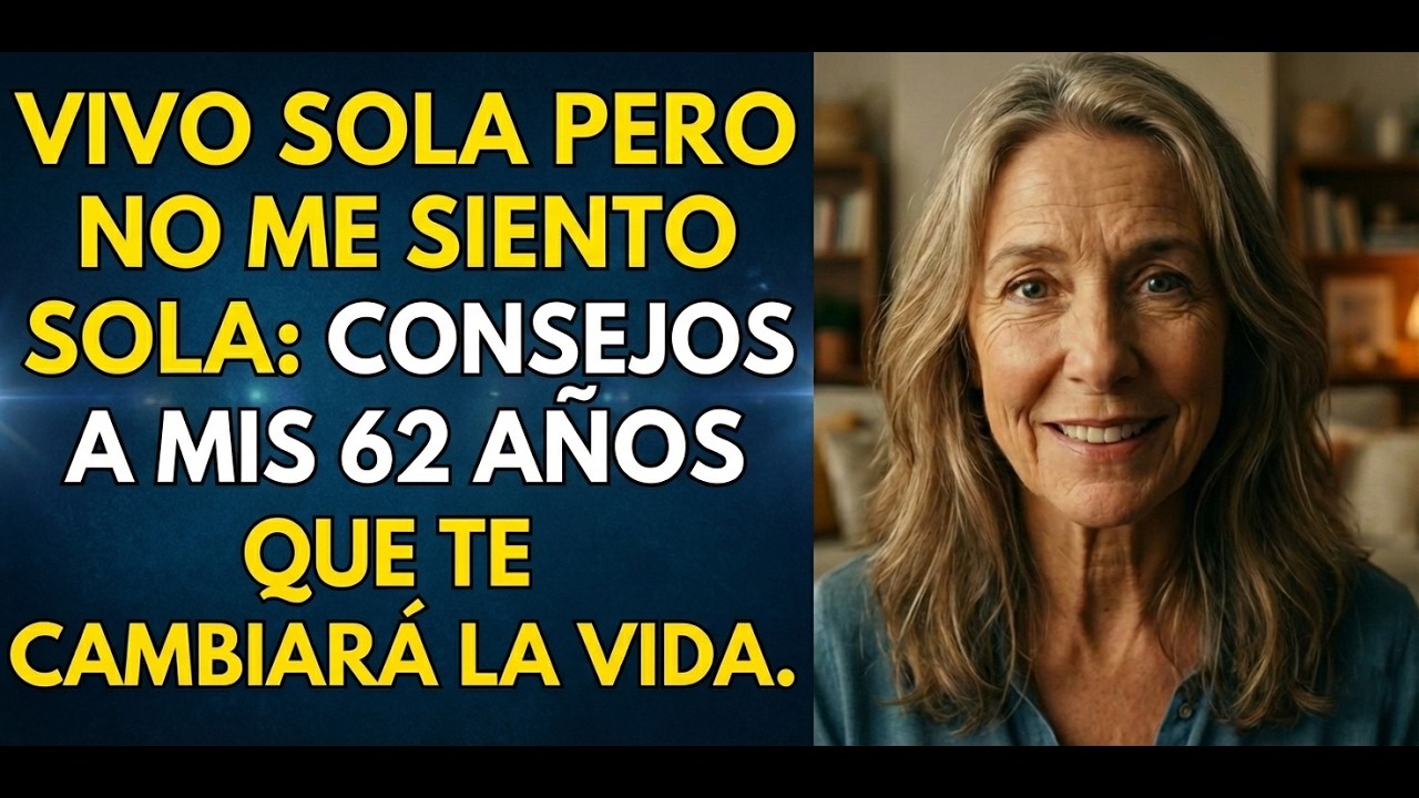 Vivo sola pero no me siento sola: consejos a mis 62 años que te cambiara la vida