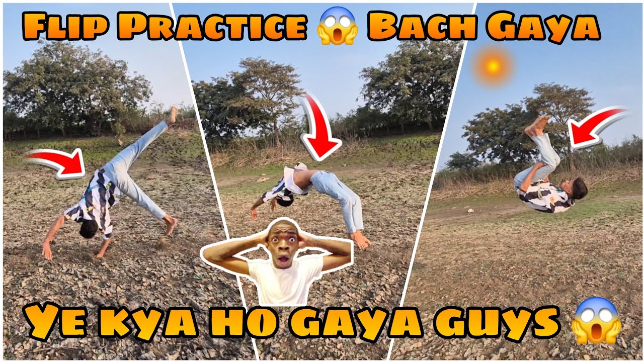 Flip practice 😱 bach gaya 🔥 ye kya ho gaya Guys 🔥 #vlog #viral #most #instamood #foryou #t #practice