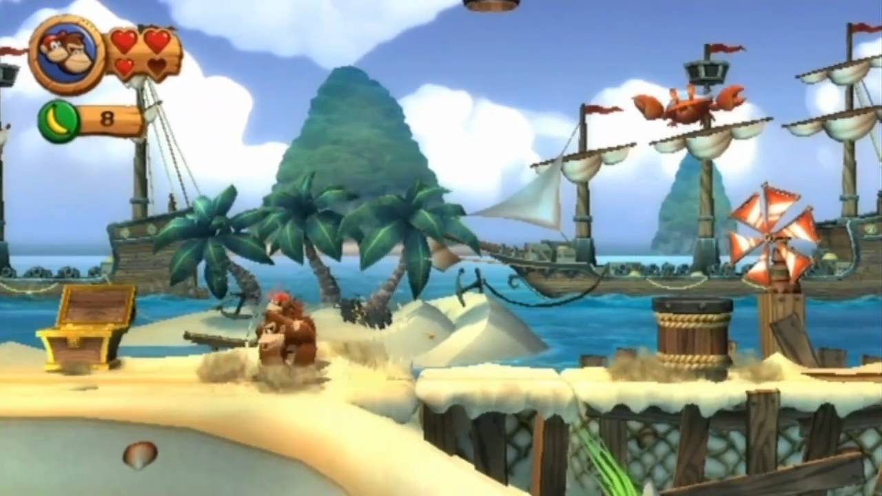 Donkey Kong Country Returns - Playthrough [Part 6 - 2-3 Peaceful Pier & 2-4 Cannon Cluster] [ENG]