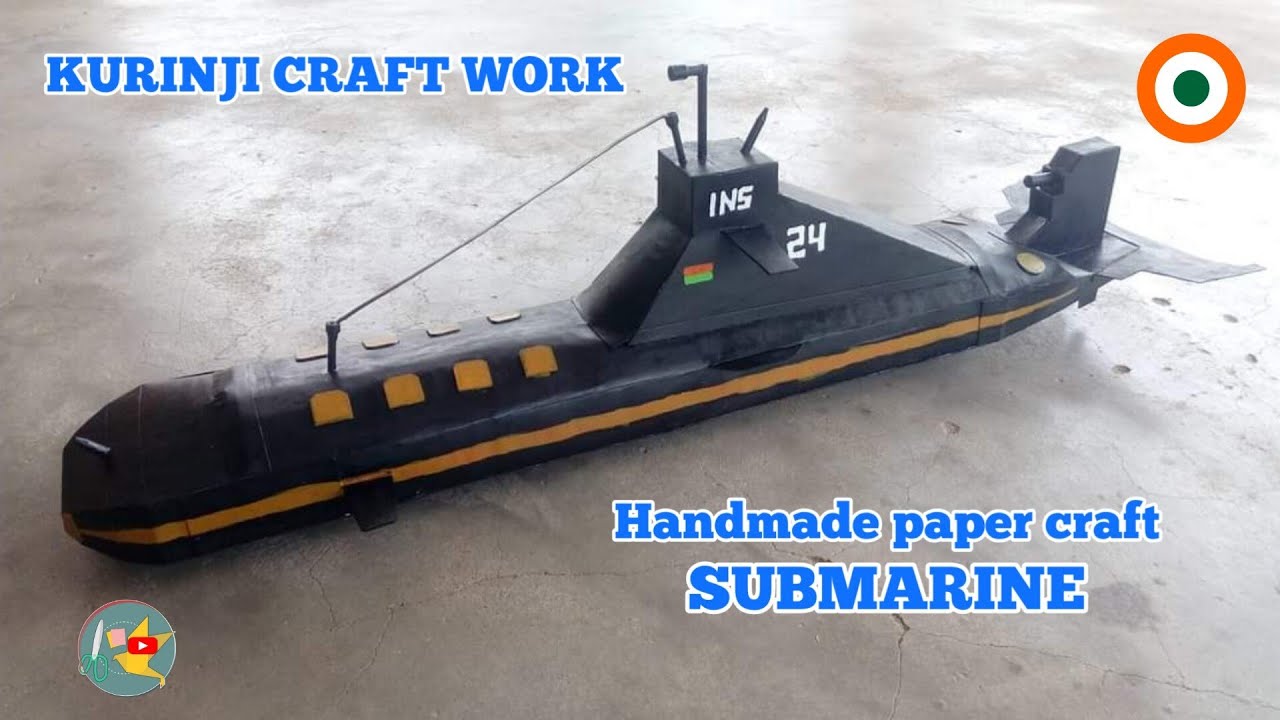 Handmade paper craft NAVY SUBMARINE @KurinjiCraftWorks