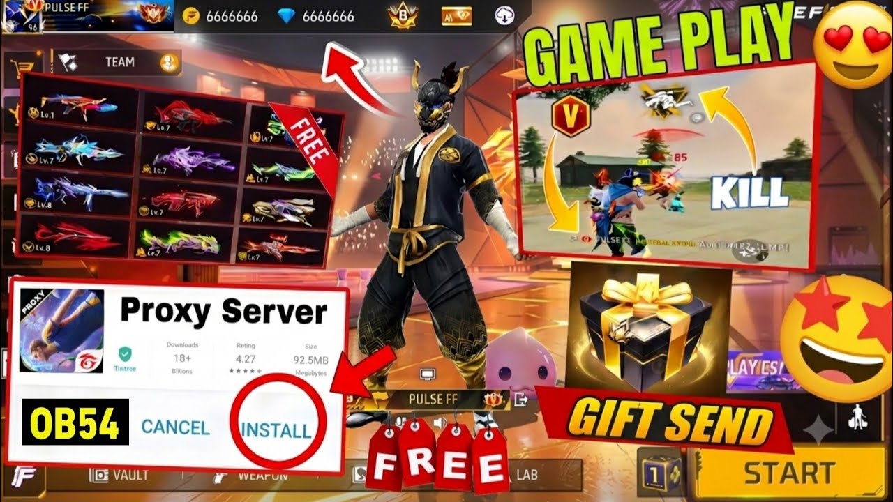 OB54 Update 😍 | HOW TO DOWNLOAD PROXY SERVER | 🔥😱💯 | ViP-Proxy