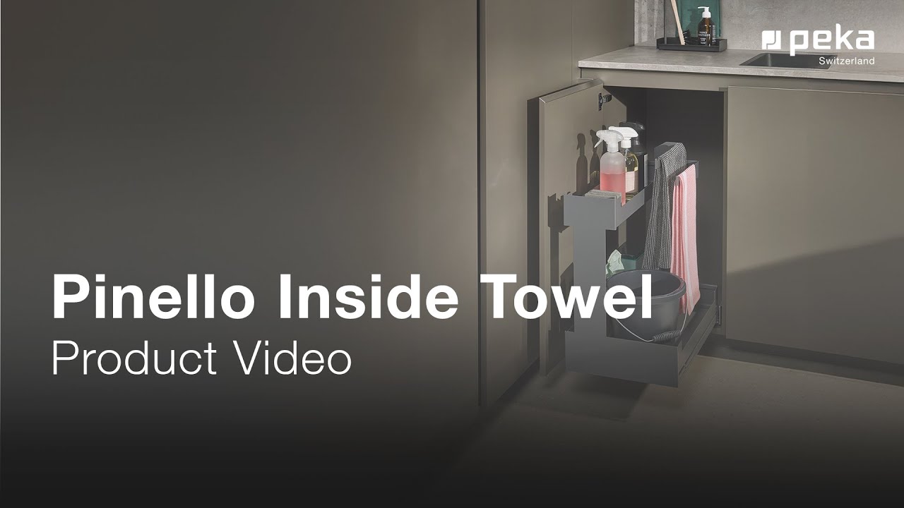 peka Product Video Base Unit Internal Pull-Out Pinello Inside Towel in Liro Design