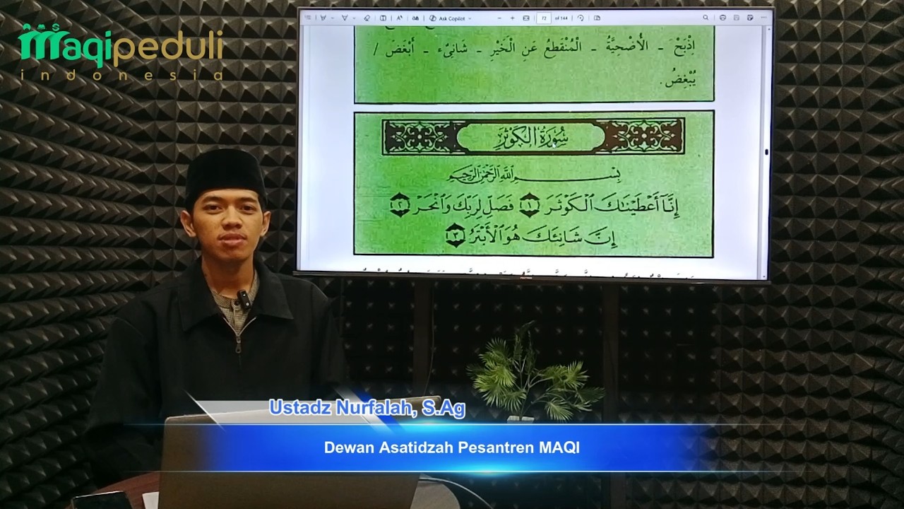 Tafsir Pertemuan Ke-8 | Kajian Tafsir Surah Al-Kautsar | Ustadz Nurfalah, S.Ag