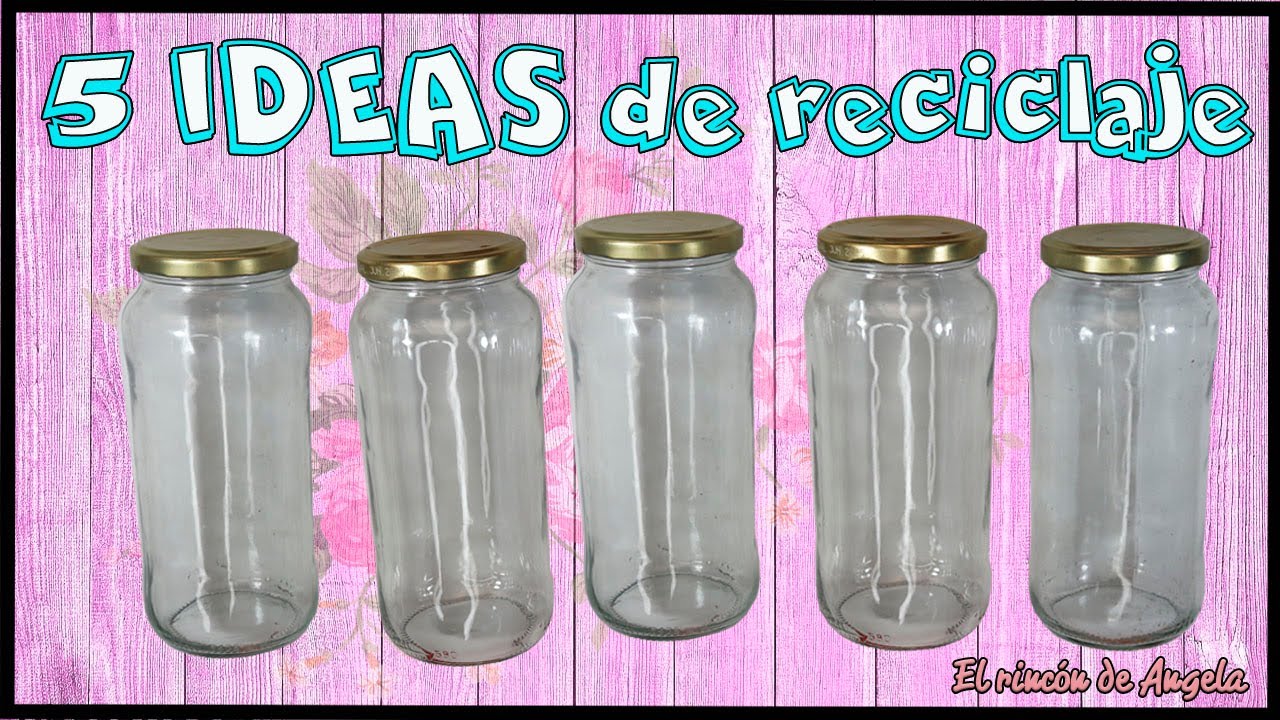 5 IDEAS para reciclar frascos de vidrio con DECOUPAGE FACIL