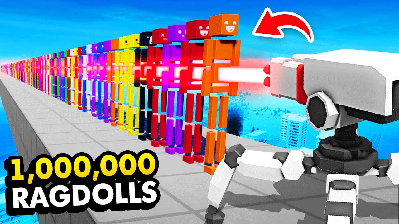 How Many RAGDOLLS Can 1 LASER SHOT DESTROY? (Fun With Ragdolls: The Game Funny Gameplay)