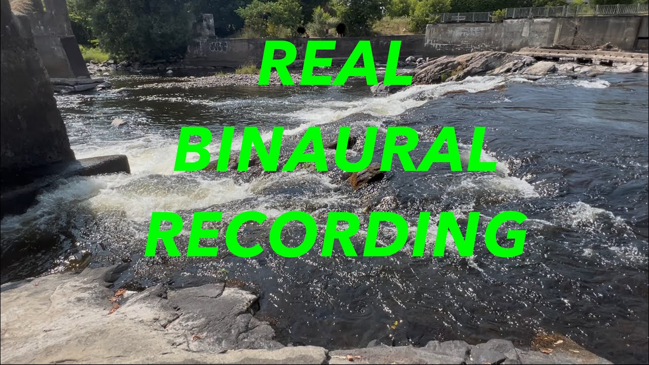 REAL BINAURAL Small Waterfall white noise 3D Audio