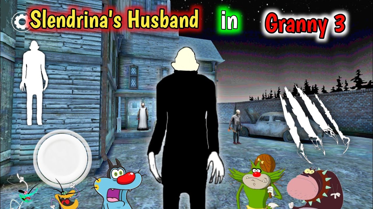Slendrina's Hasband Played Granny 3 Horror Game With Oggy and Jack