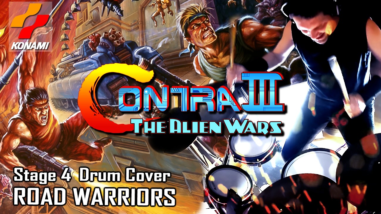 CONTRA III - ROAD WARRIORS / Stage 4 theme (SNES Drum Cover)
