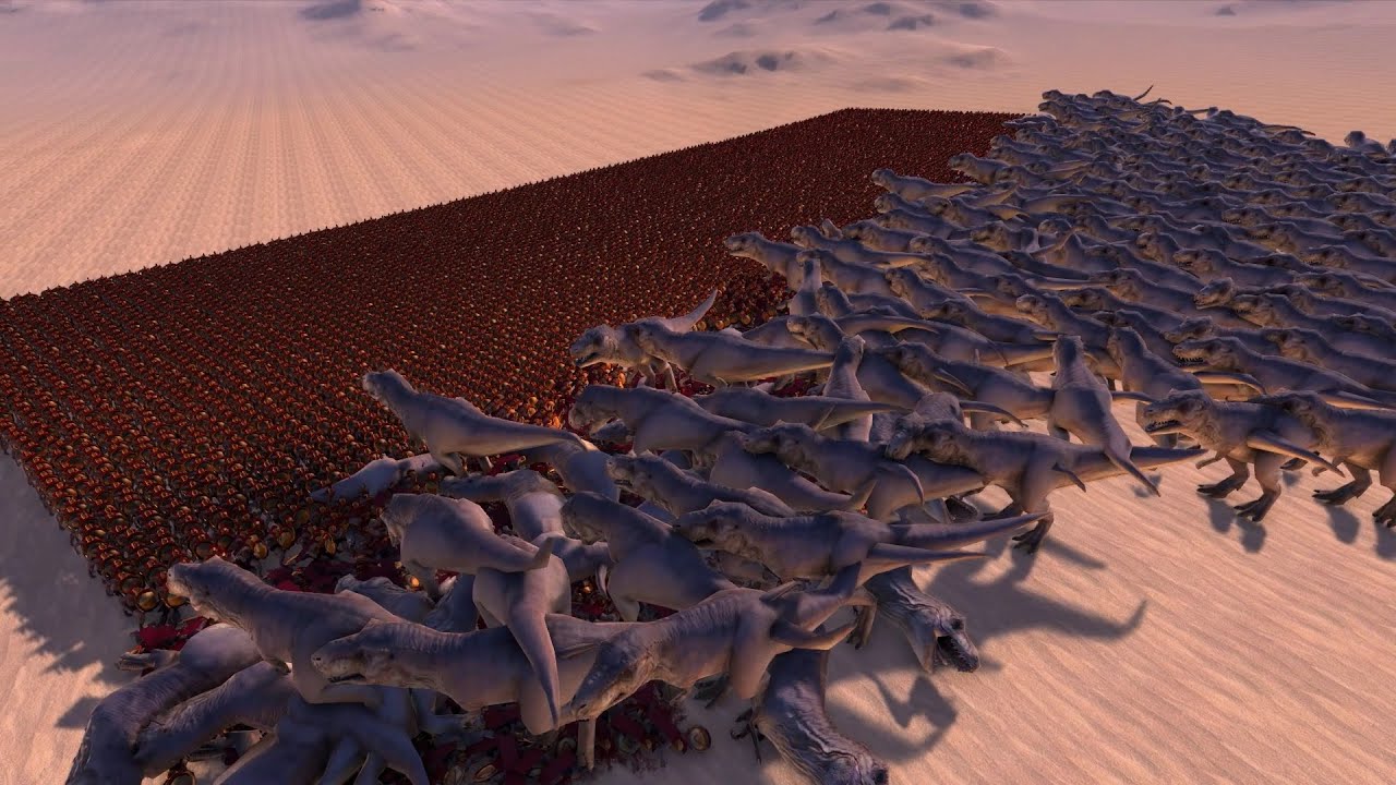 300 T-REX vs 10.000 SPARTANS | UEBS