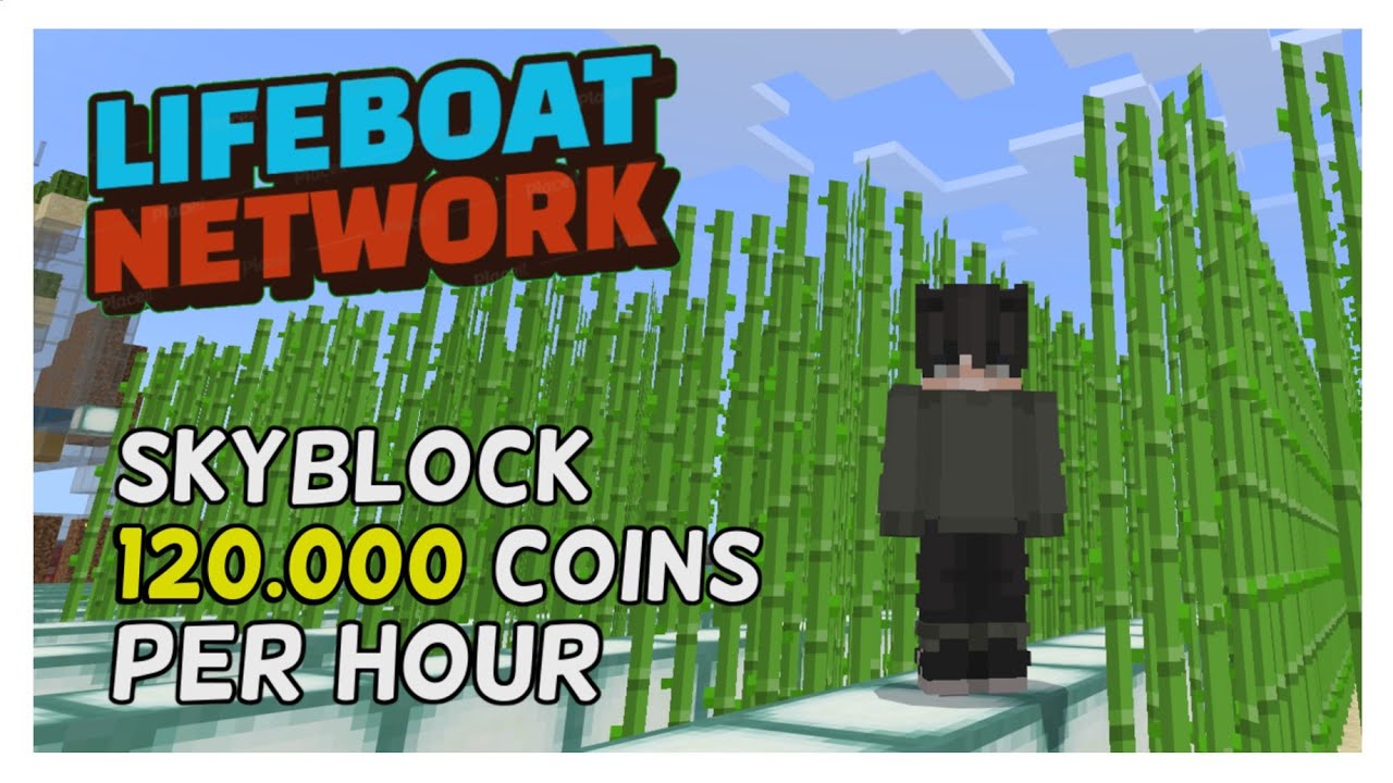 Skyblock 120k per hour (20k every 10 mins) | Minecraft Bedrock | LifeBoat Network (Youtube Rank)