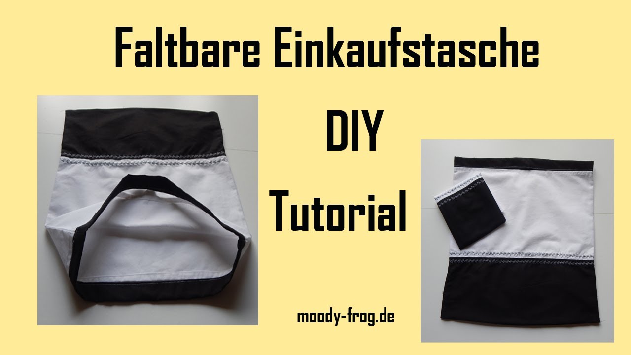 Faltbare Einkaufstasche - DIY - Tutorial - einfach zu n&auml;hen