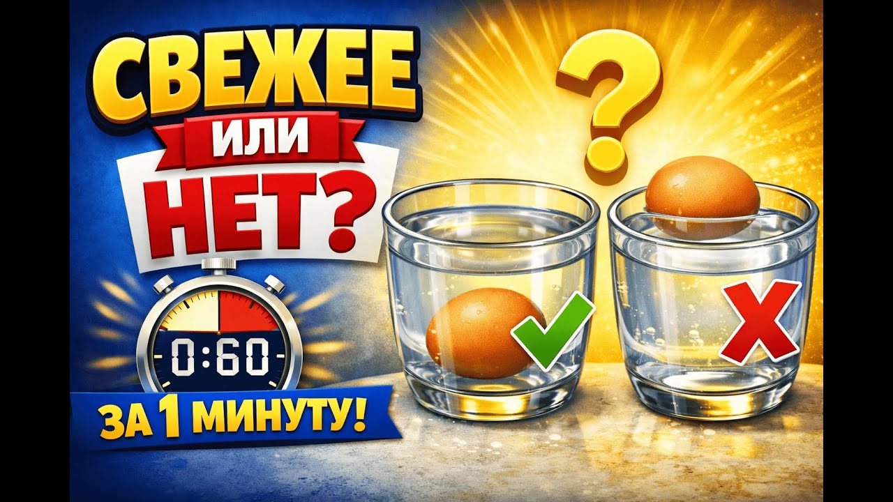 Свежее ли яйцо Проверьте за 1 минуту.