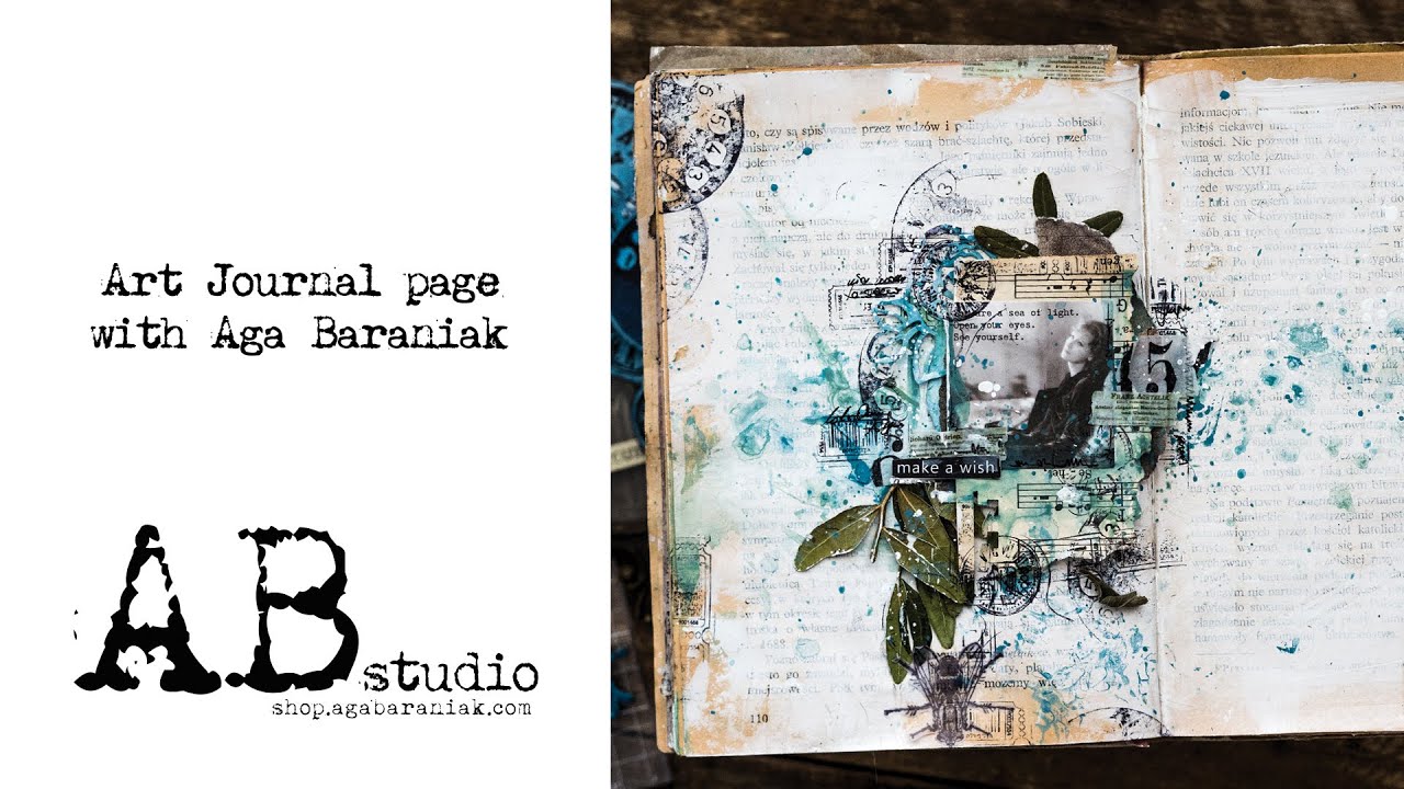 vintage Art Journal page with Aga Baraniak