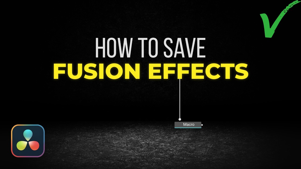 How to Save Fusion Effects in DaVinci Resolve | Save Presets the RIGHT Way