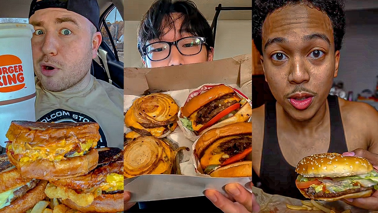 BEST BURGER MUKBANG 2026 | Burger King vs Five Guys | VIRAL SMASHBURGER ASMR