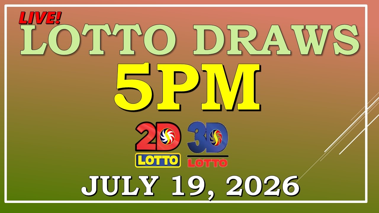 LOTTO RESULT 5PM DRAW ,  JULY 19, 2026@LottoResultTV15K