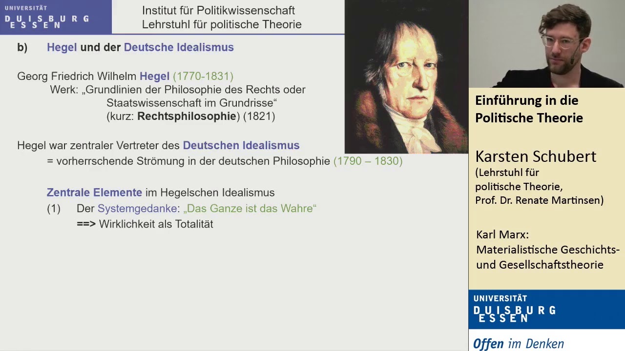 Karl Marx: Materialistische Geschichts- und Gesellschaftstheorie, Teil 1