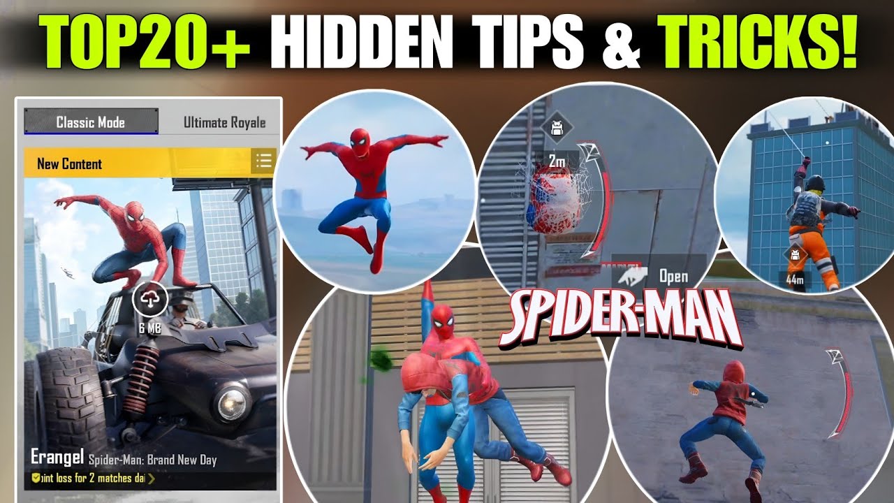 😱 TOP 20+ TIPS & TRICKS | BGMI / PUBG SPIDERMAN MODE NEW UPDATE 🔥 | PETER PARKER MODE BGMI 🔥