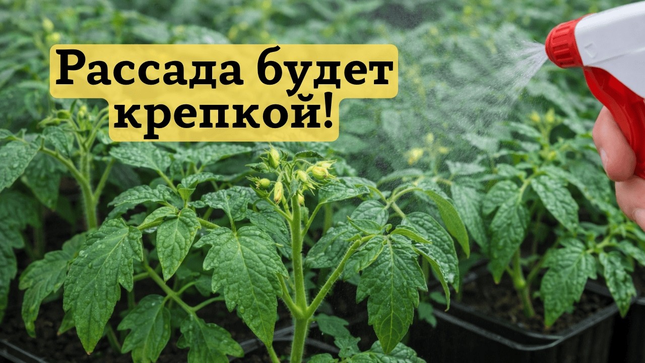 Tomato seedlings will be strong and green - foliar treatment is important.