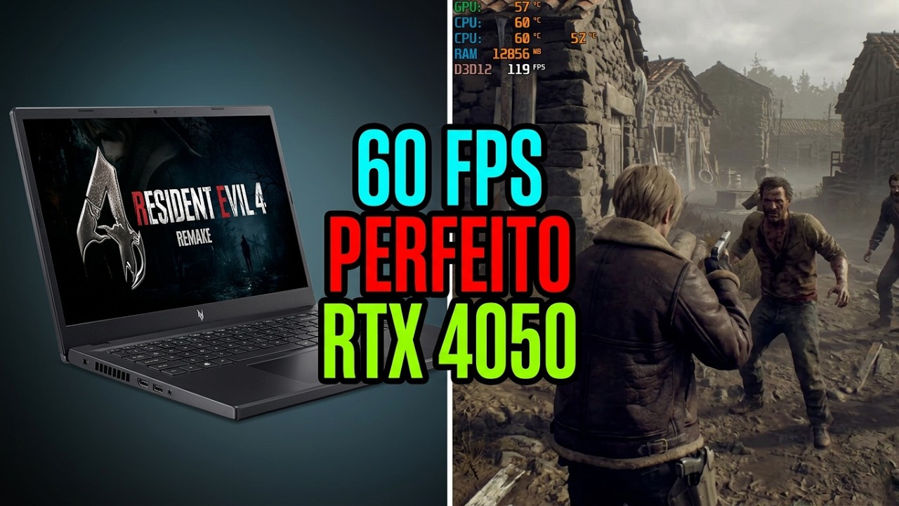 RESIDENT EVIL 4 RAMEKE RODA NO ACER NITRO V15 COM RTX 4050?