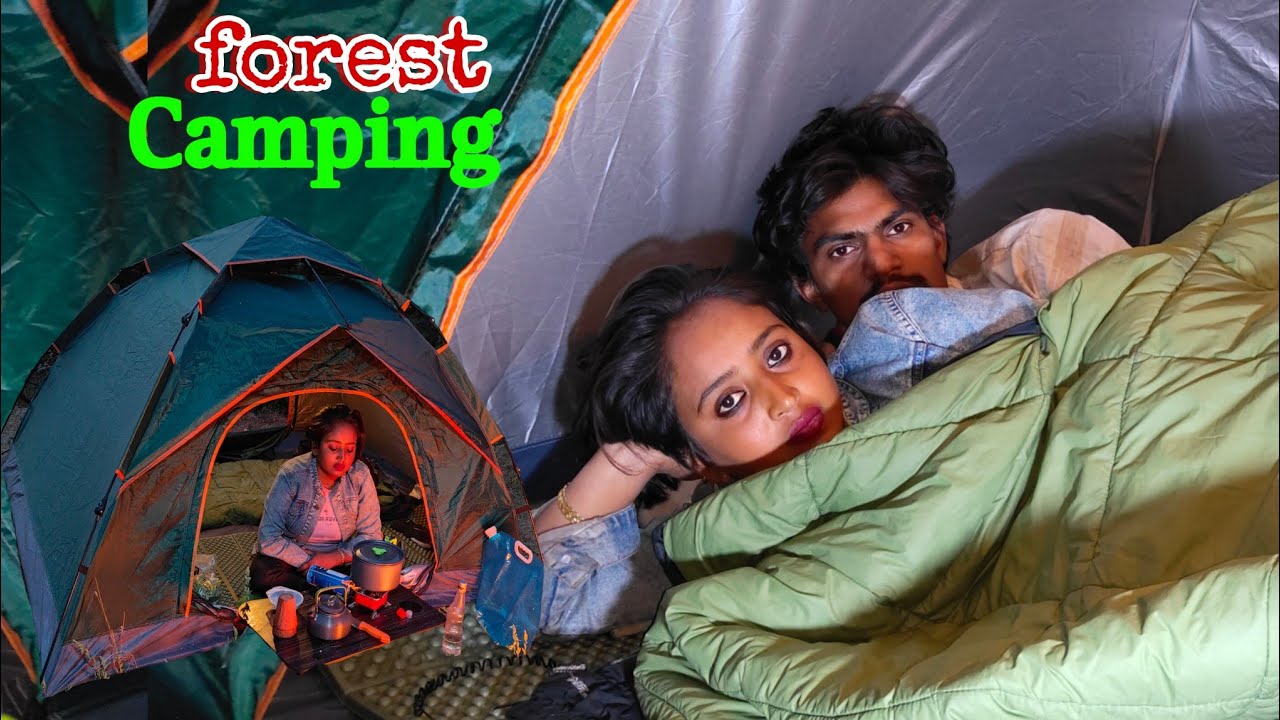 Night Camping in Uttarakhand Forest | sad couple | Jungle Camping with Husband |