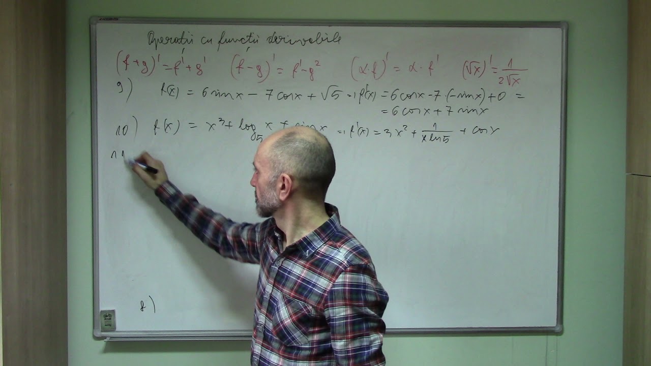 Operatii cu functii derivabile clasa a 11-a partea 1