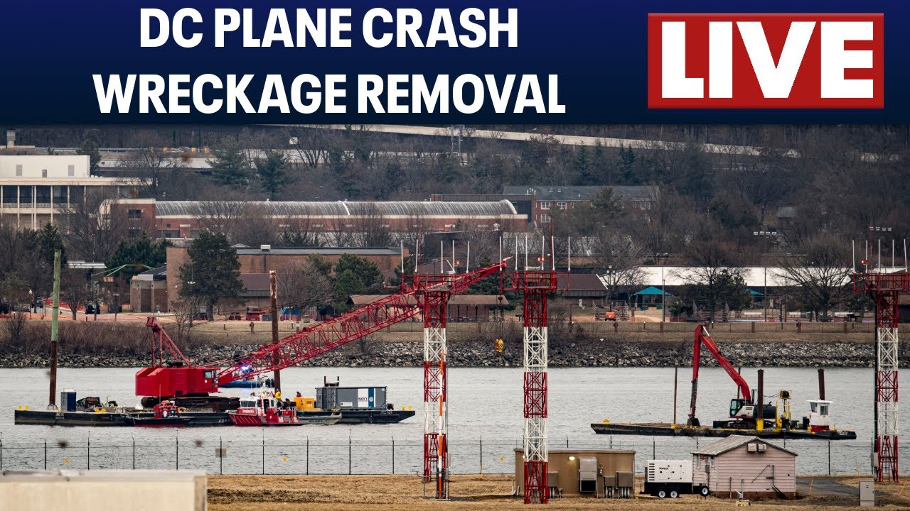 LIVE l DC plane crash wreckage removal begins