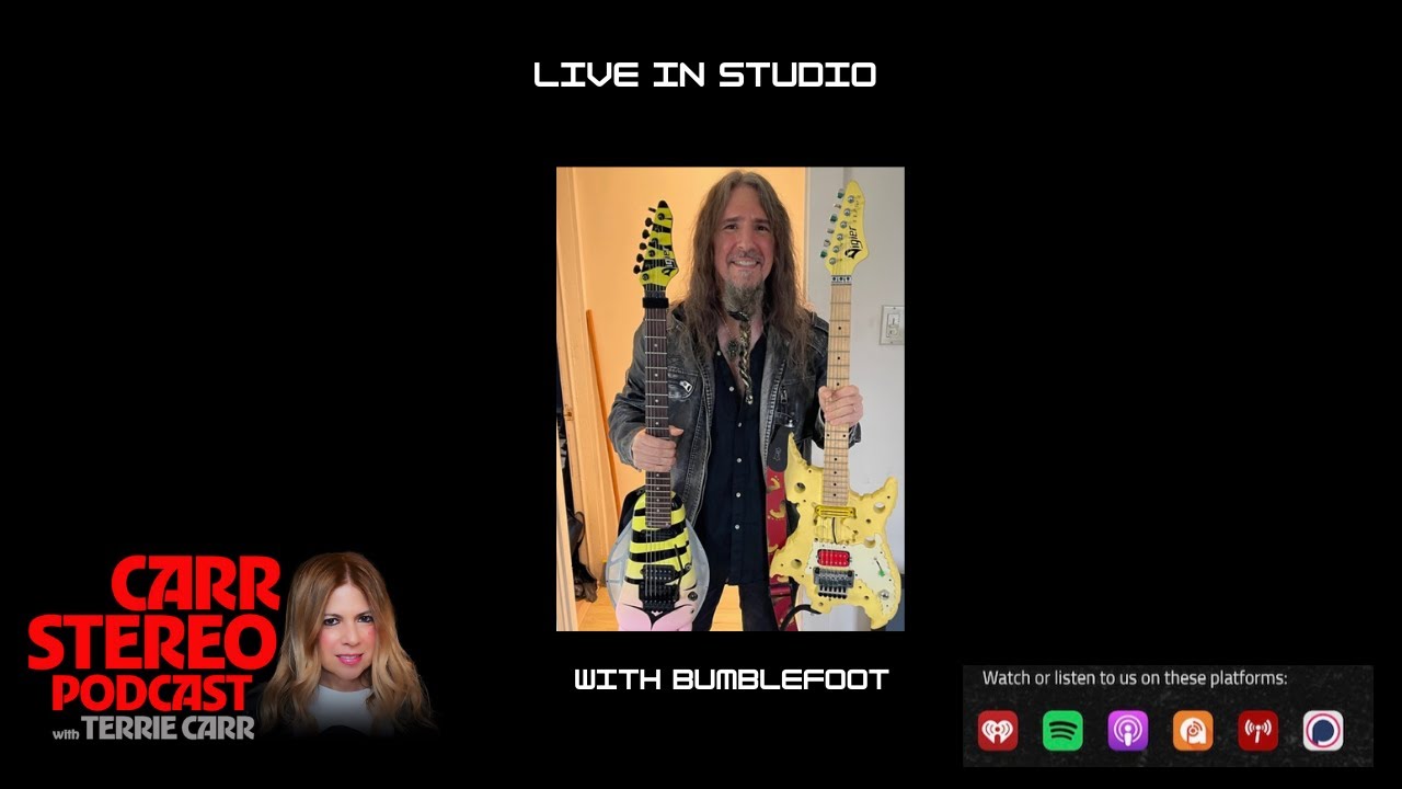 Ron "Bumblefoot" Thal (and his guitars) LIVE In His Home Studio On The Carr Stereo Podcast