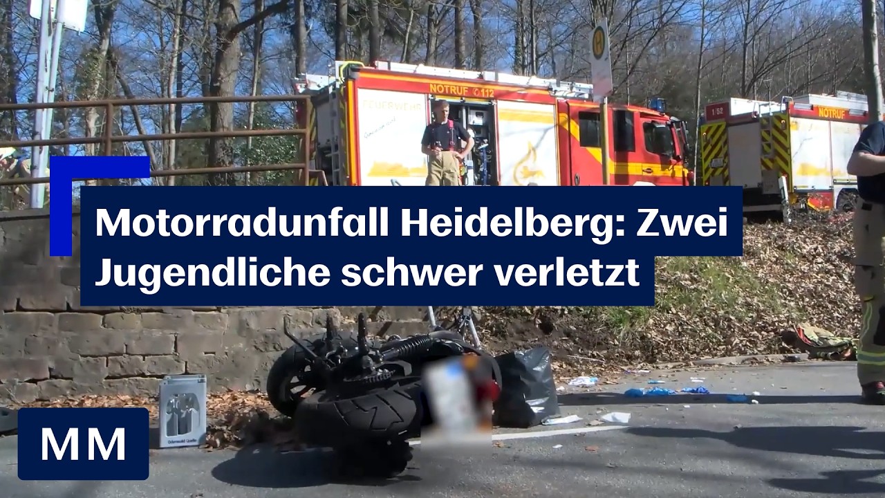 Motorradunfall Heidelberg: Zwei Jugendliche schwer verletzt