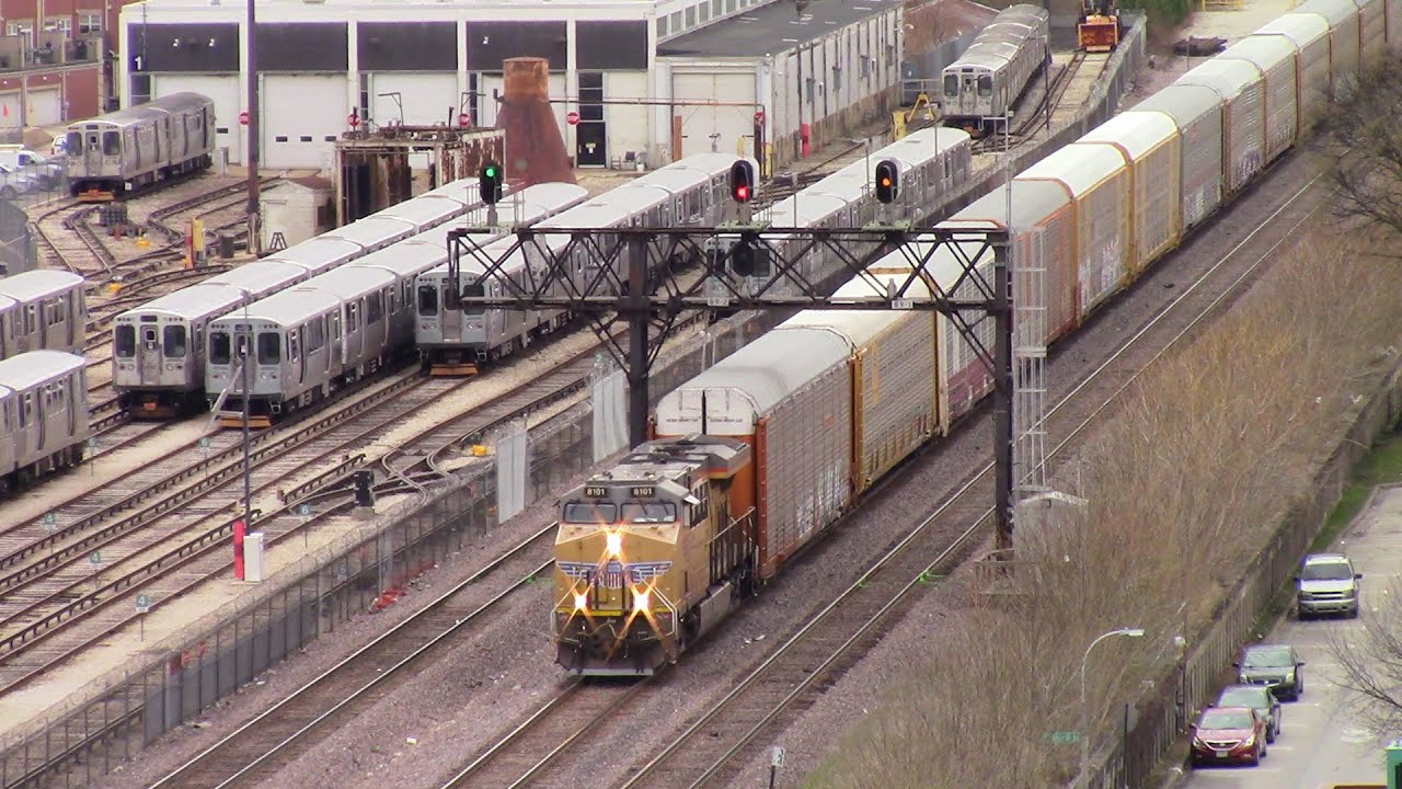 UP, Metra, CTA action @ Oak Park, IL from balcony! 4-5-2025