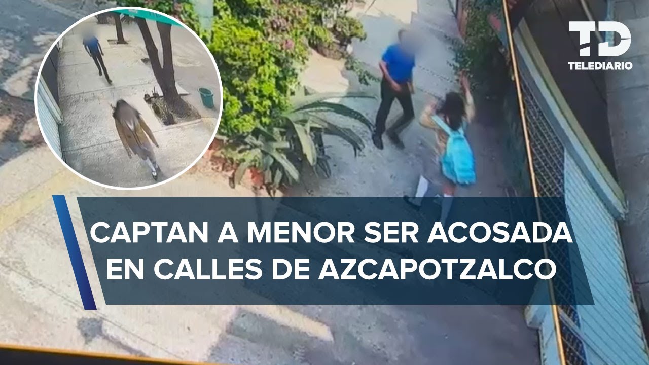 Captan en video a hombre que acosó a estudiante de secundaria en Azcapotzalco; vecinos lo detienen
