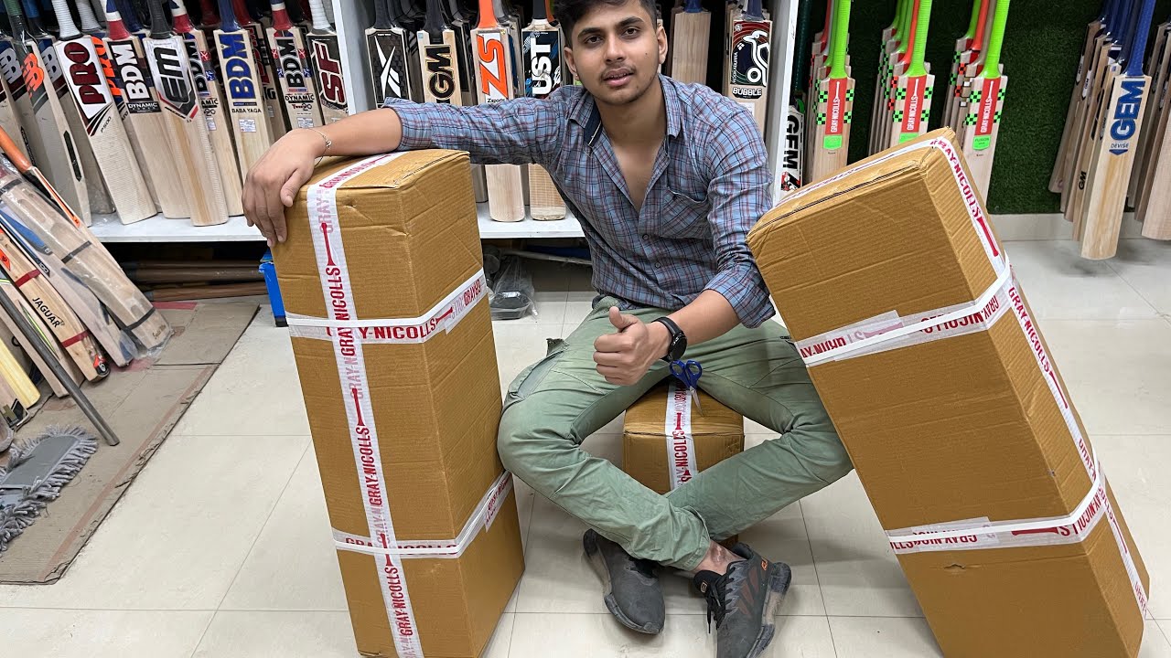 Live unboxing of gray niccols Kashmiri willow bats and assoscries | WhatsApp us 9319393090 |