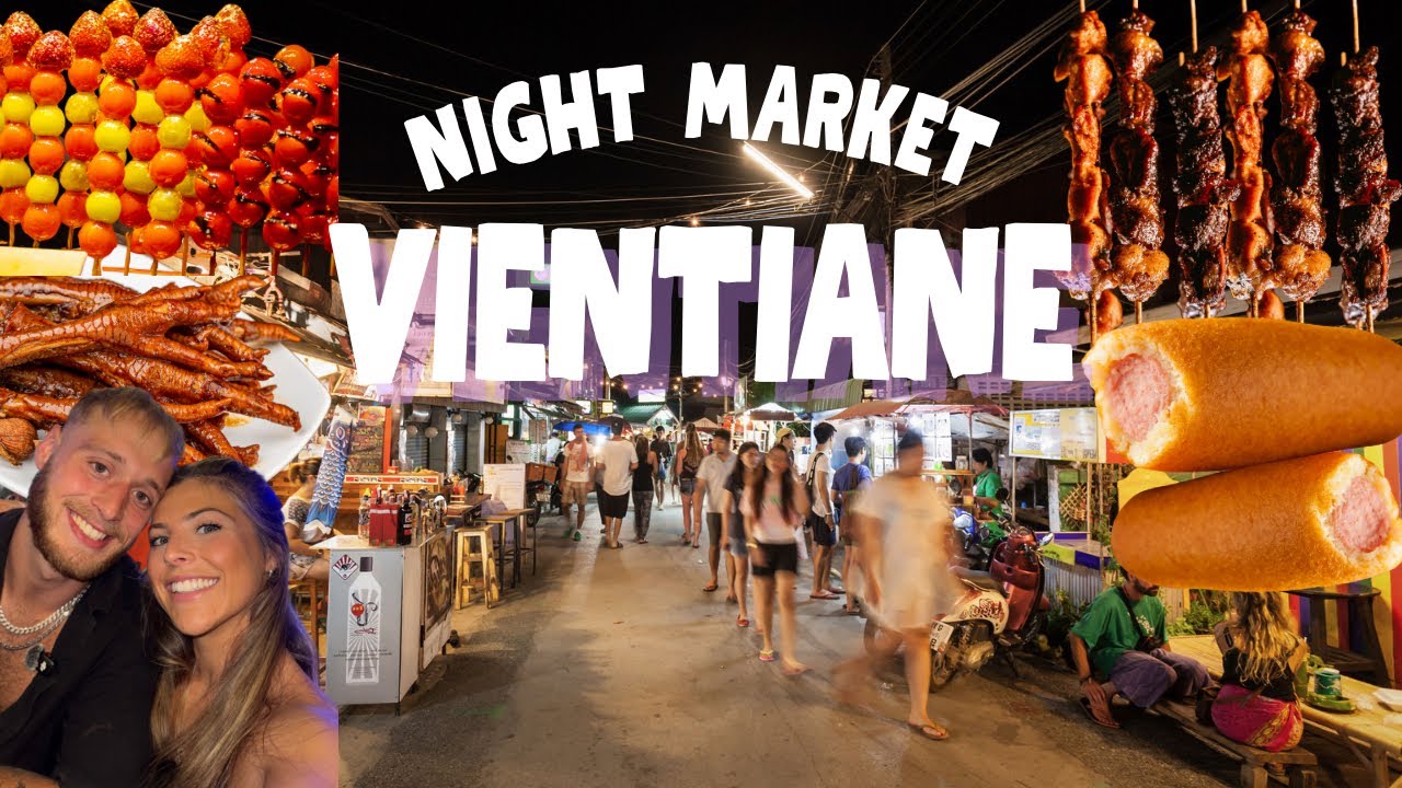 24 Hours Eating EVERYTHING at Vientiane’s Night Market! (Yes… Even Silk Worms 😳)