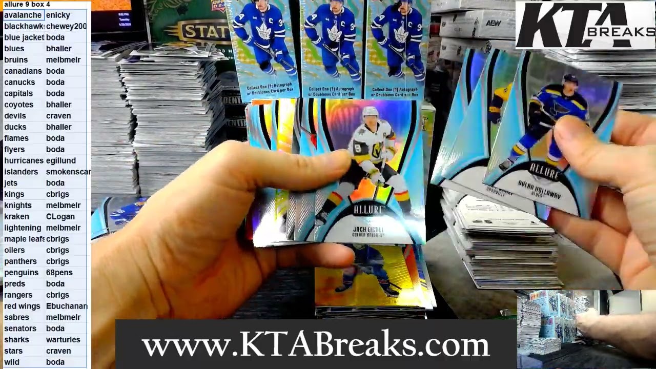 #4 - 25/26 Allure Hockey - upper deck allure hockey 9 hobby box inner case break pick your team
