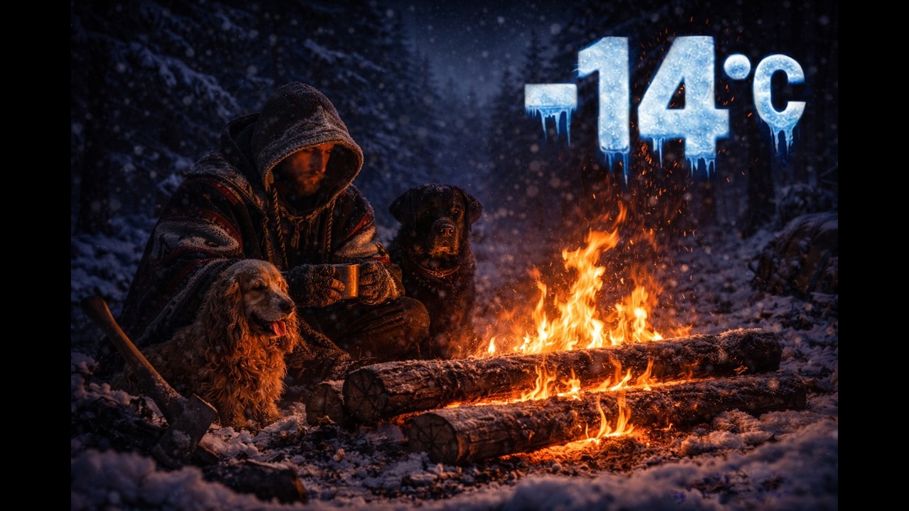 Ice, Fire & Survival (-14°C) with My Dogs